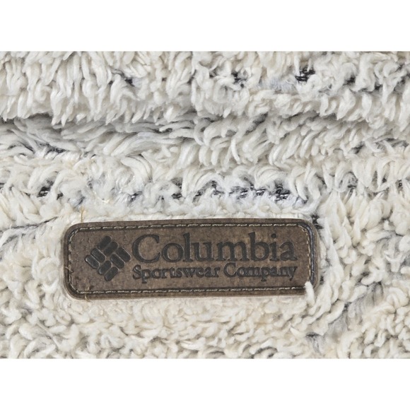 Columbia Women's Ivory White Sherpa Full Zip Fleece‎ Jacket Size X-Large - Picture 5 of 7